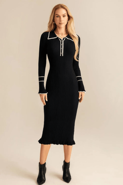 Gracelle | Ribbed Knit Midi Dress