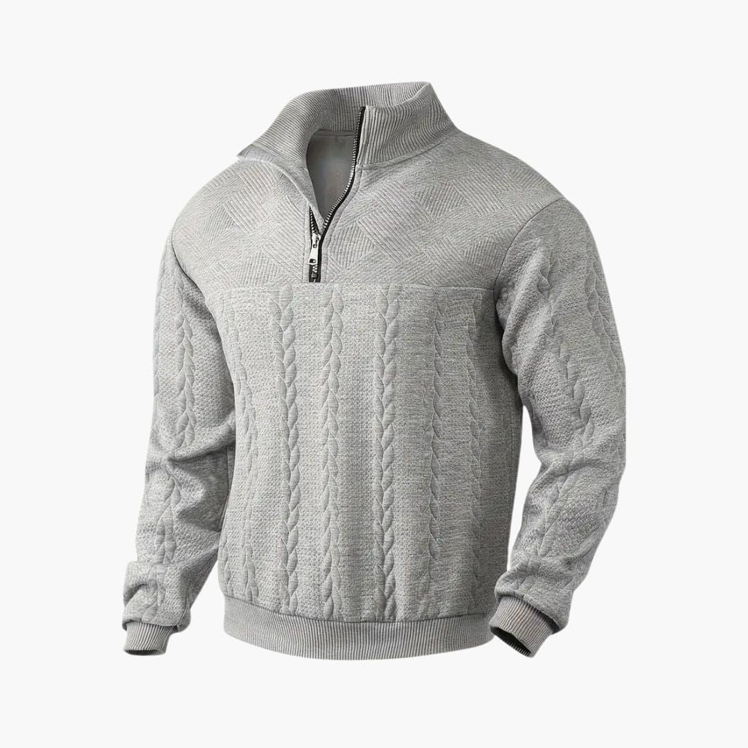 Theo | Men's Half-Zip Cable Knit Sweater