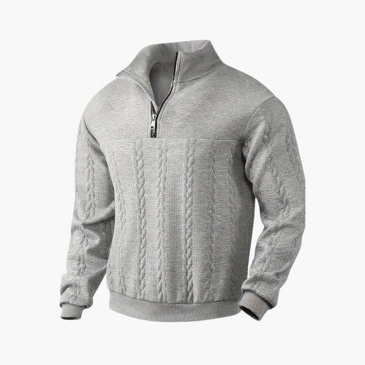 Theo | Men's Half-Zip Cable Knit Sweater