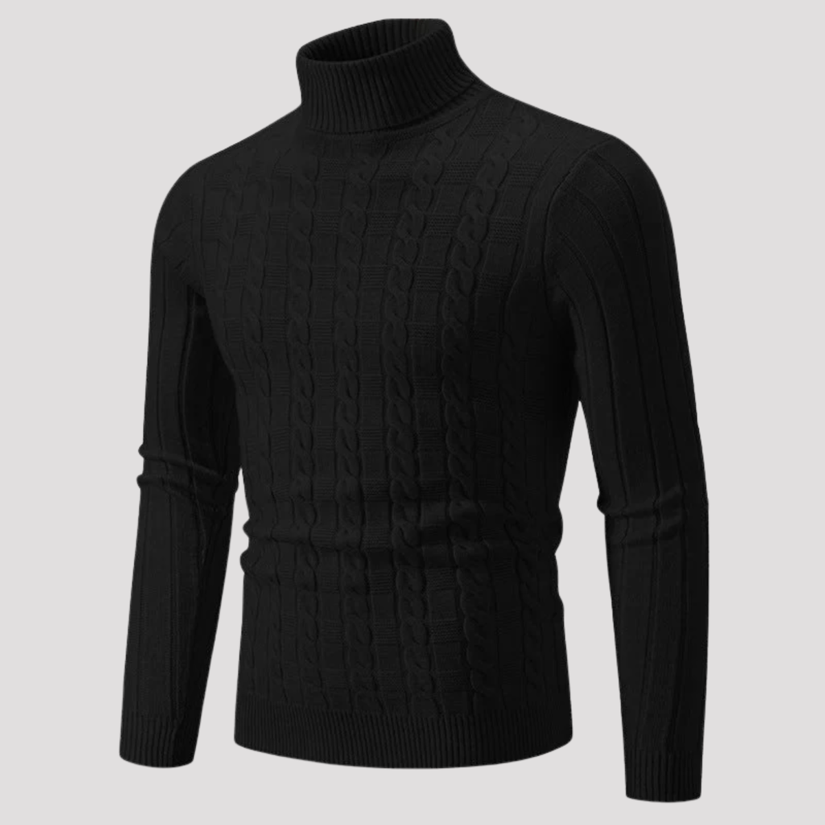 Baudoin | Cable Knit Turtleneck Sweater