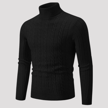 Baudoin | Cable Knit Turtleneck Sweater