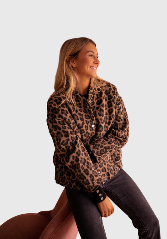 Adele | Leopard Print Tailored Coat