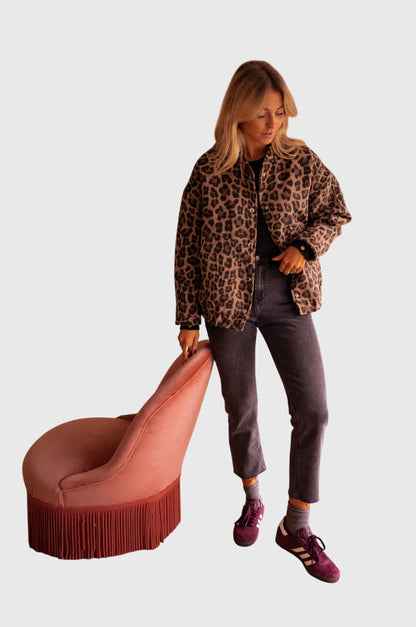Adele | Leopard Print Tailored Coat