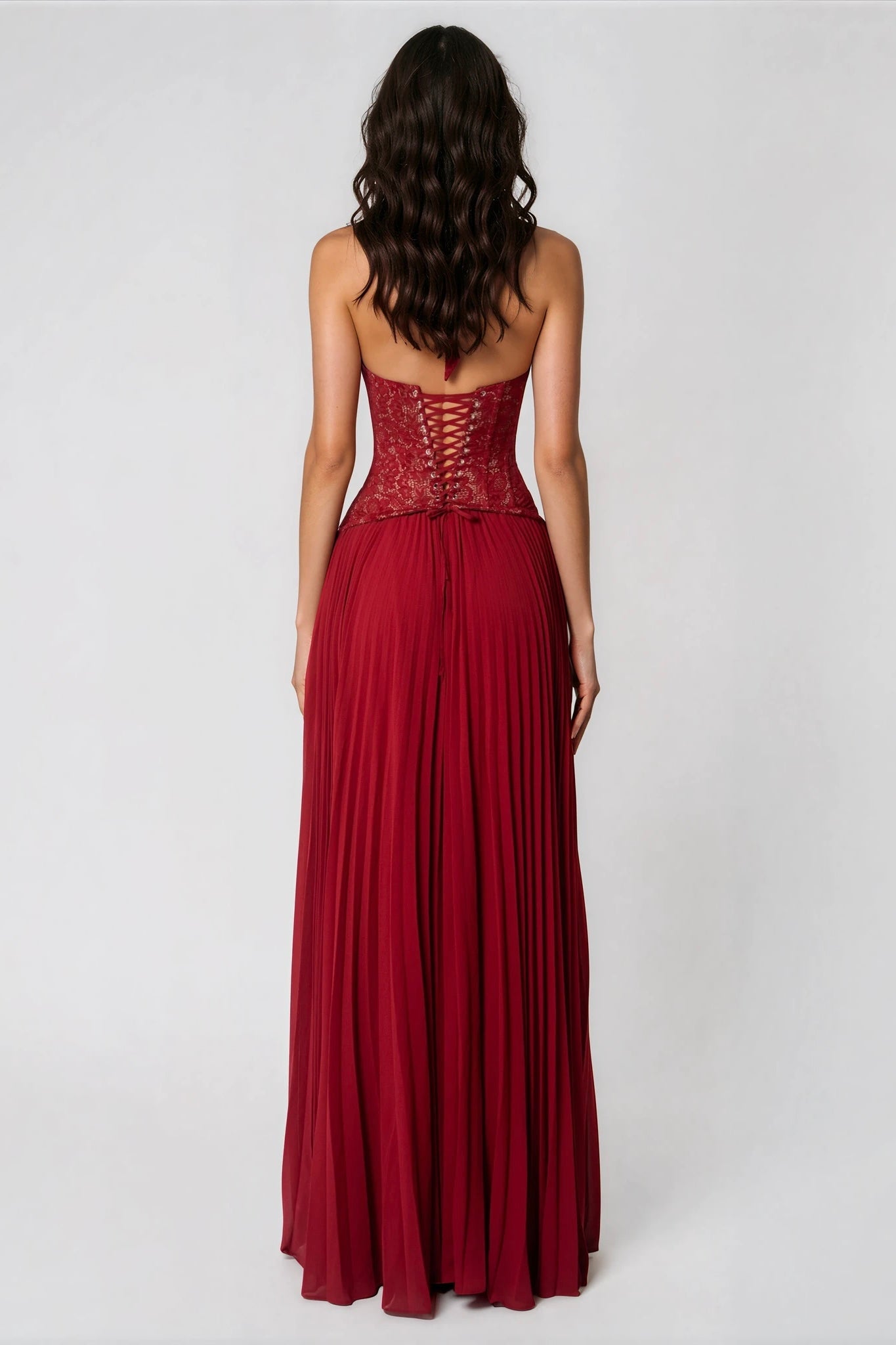 Aurore | Corset Bodice Lace-Up Maxi Gown
