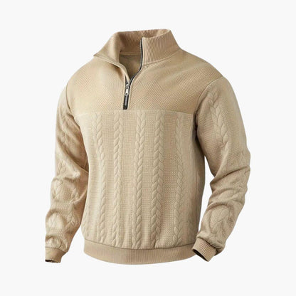 Theo | Men's Half-Zip Cable Knit Sweater