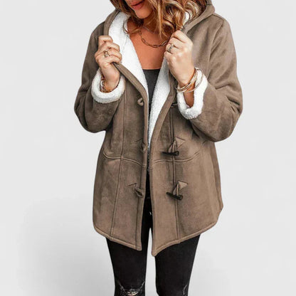 Maeva | Fleece Lined Hooded Toggle Coat