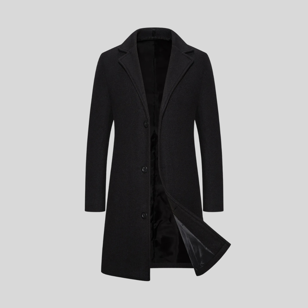 Bastian | Longline Wool Blend Overcoat