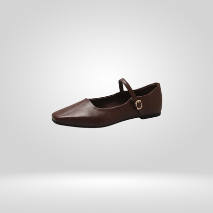 Christiane | Square Toe Low Block Heel Mules