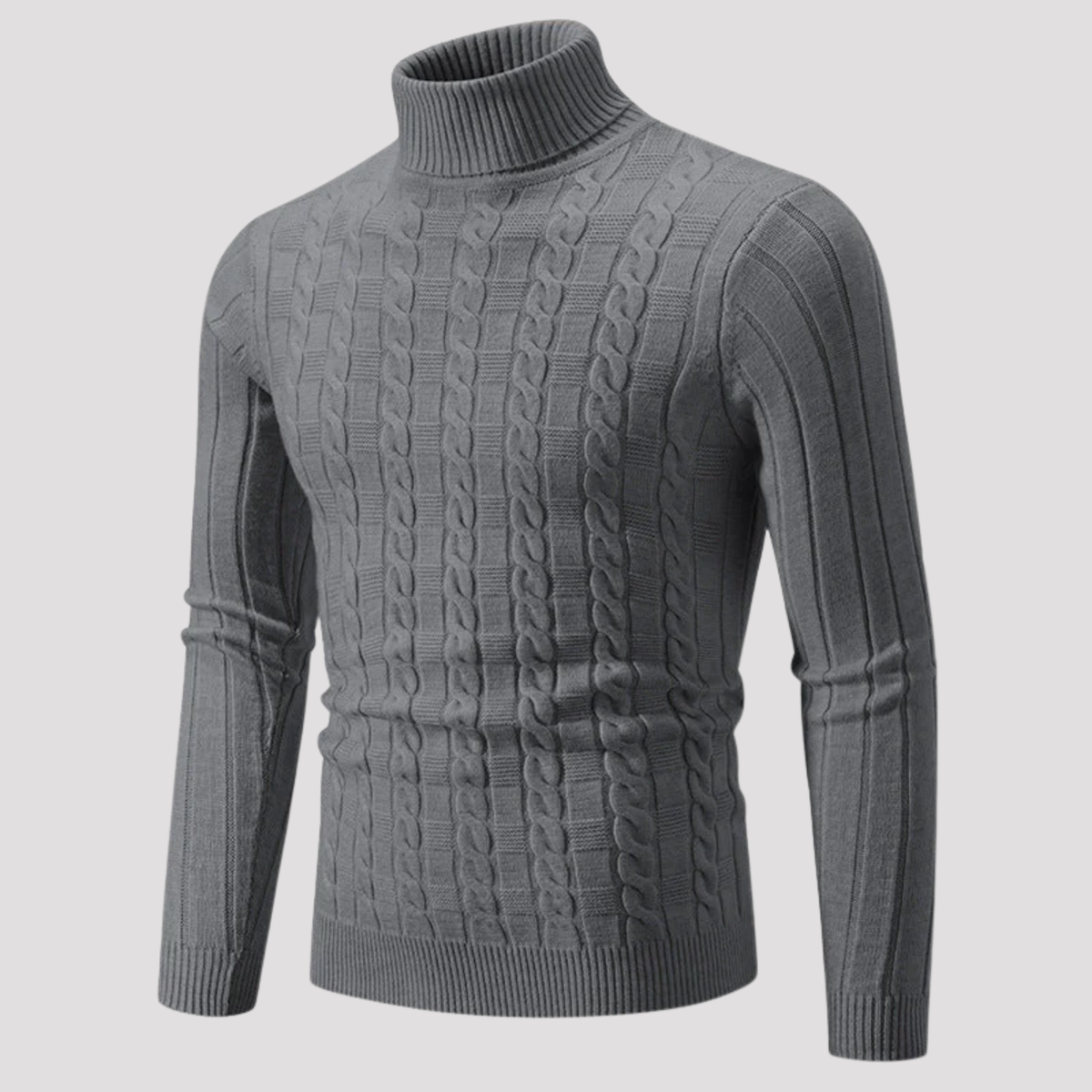 Baudoin | Cable Knit Turtleneck Sweater