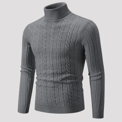 Baudoin | Cable Knit Turtleneck Sweater