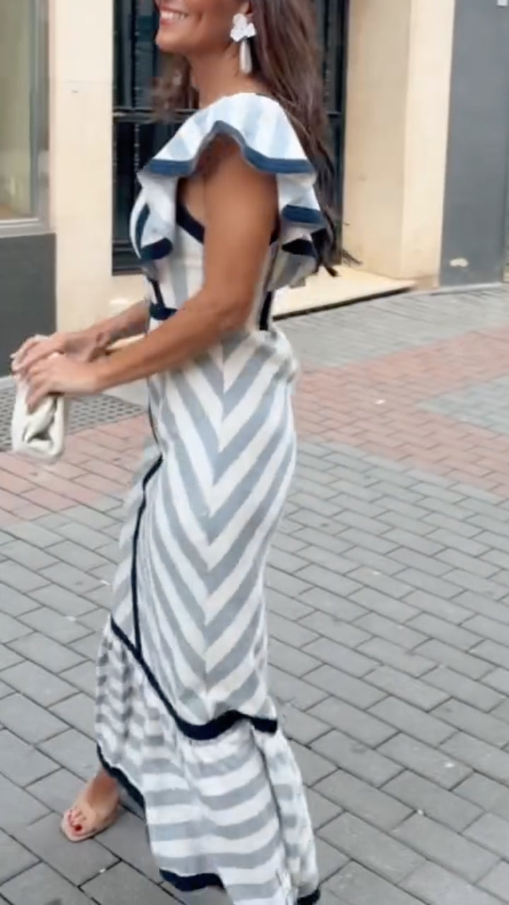 Sylvie | Women's Striped Summer Maxi Dress