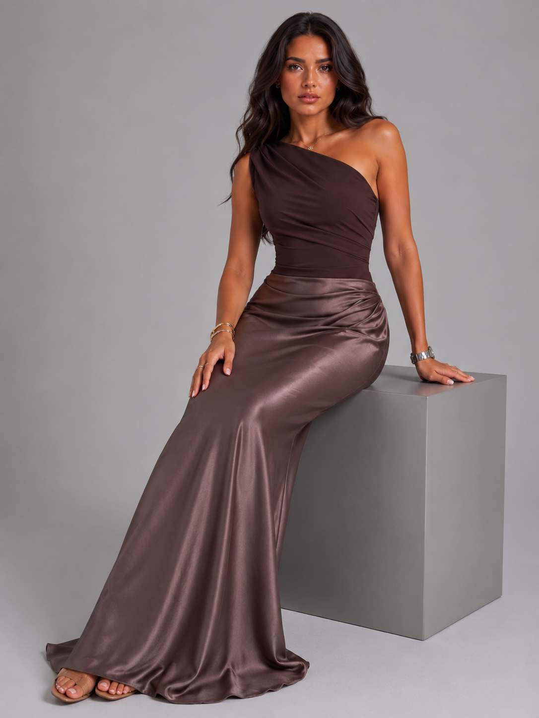 Estelle | Women's One Shoulder Maxi Gown