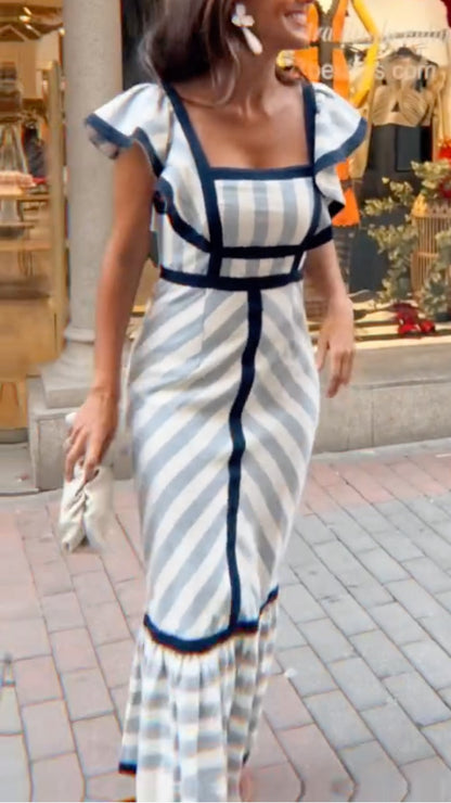 Sylvie | Women's Striped Summer Maxi Dress