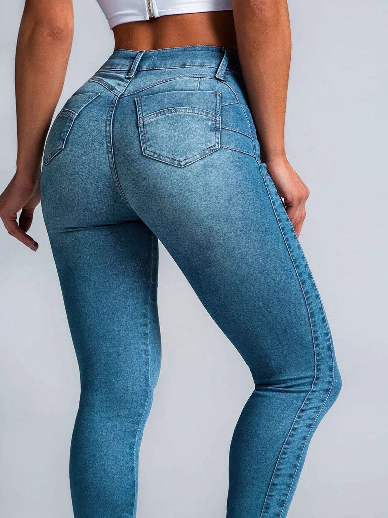Zelviana | Denim Cargo Leggings