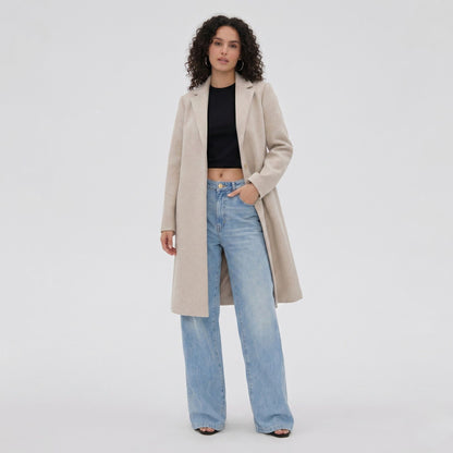 Valenne | Relaxed Wool Blend Lapel Coat