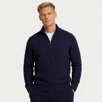 Orvani | Soft Knit Half Zip Sweater Smart Casual