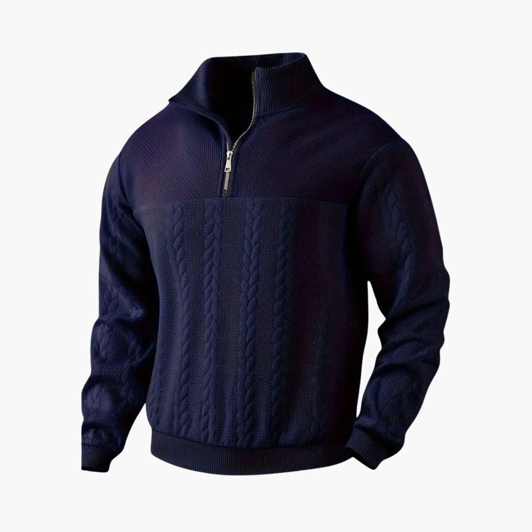 Theo | Men's Half-Zip Cable Knit Sweater