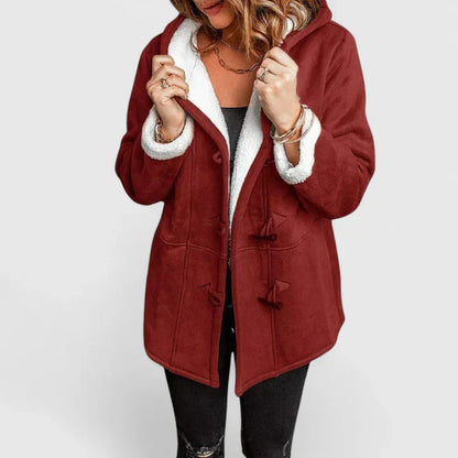 Maeva | Fleece Lined Hooded Toggle Coat