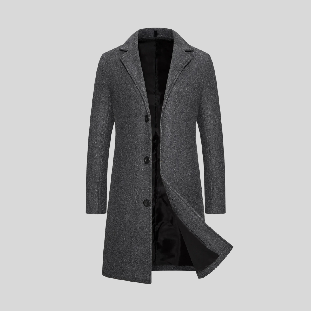 Bastian | Longline Wool Blend Overcoat