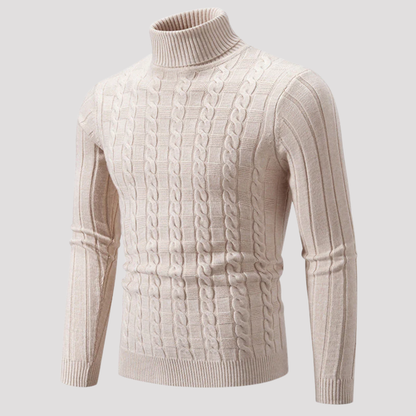 Baudoin | Cable Knit Turtleneck Sweater