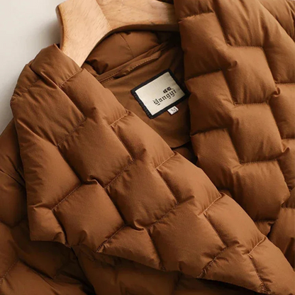 Ingrid | Belted Diamond Quilted Puffer Coat