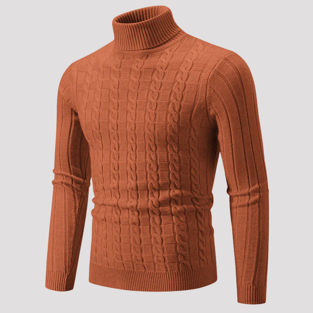 Baudoin | Cable Knit Turtleneck Sweater