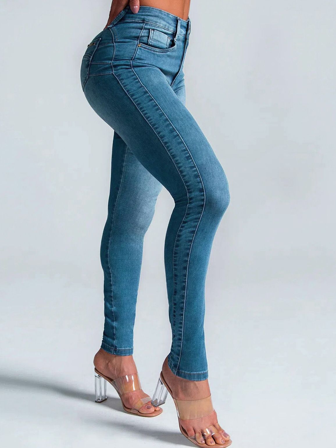 Zelviana | Denim Cargo Leggings