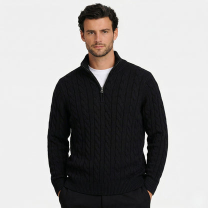Orvani | Soft Knit Half Zip Sweater Smart Casual