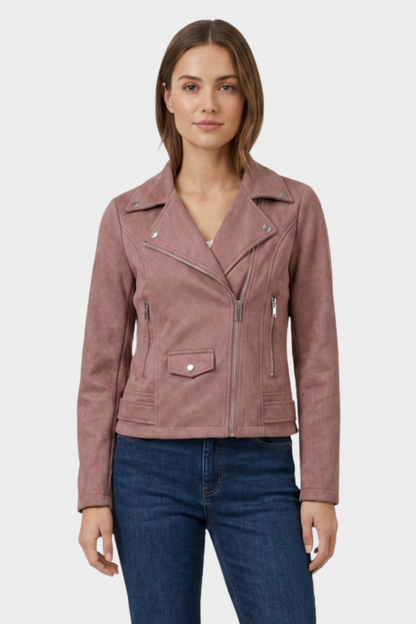 Sixtine | Women's Faux Leather Biker Jacket