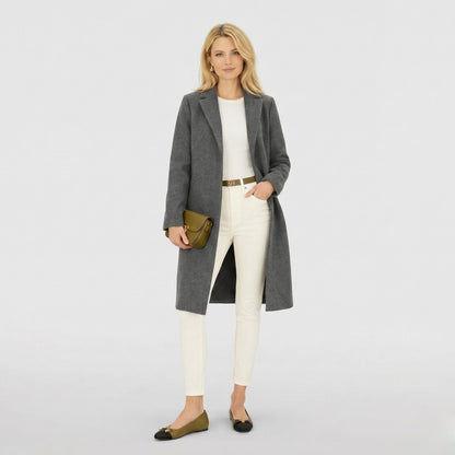 Valenne | Relaxed Wool Blend Lapel Coat