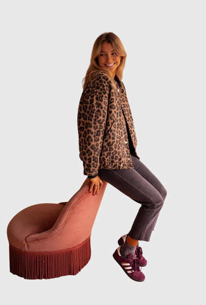 Adele | Leopard Print Tailored Coat