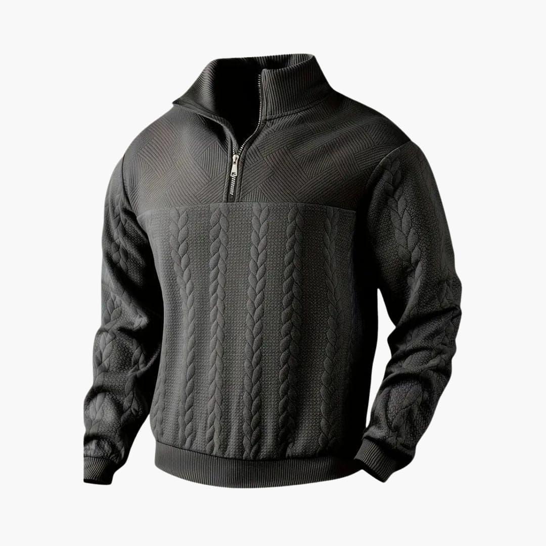 Theo | Men's Half-Zip Cable Knit Sweater