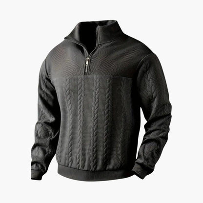 Theo | Men's Half-Zip Cable Knit Sweater
