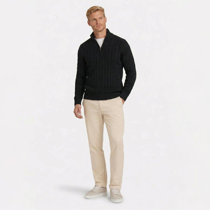Orvani | Soft Knit Half Zip Sweater Smart Casual