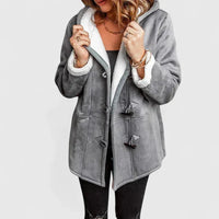 Maeva | Fleece Lined Hooded Toggle Coat