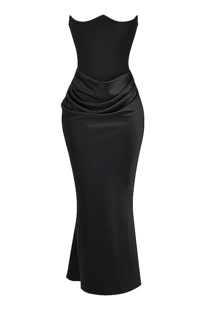 Selvienne | Strapless Satin Formal Gown