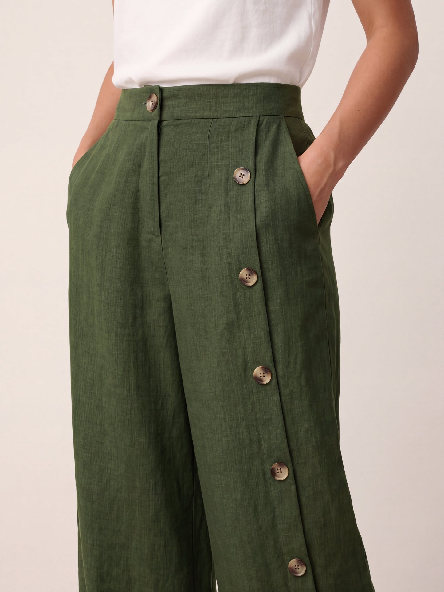 Violette | Women's Linen Top and Trouser Set
