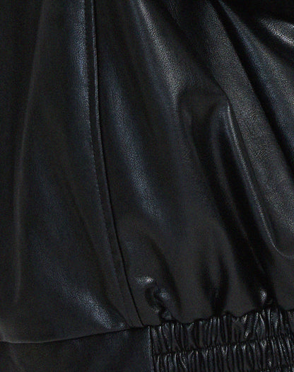 Aurelia | Effortless Leather Bomber Jacket Relaxed Fit