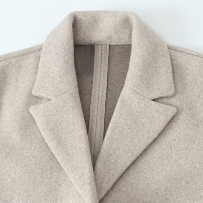 Valenne | Relaxed Wool Blend Lapel Coat