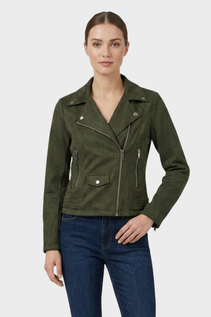 Sixtine | Women's Faux Leather Biker Jacket
