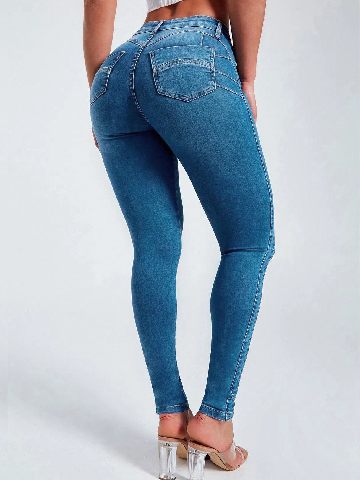 Zelviana | Denim Cargo Leggings