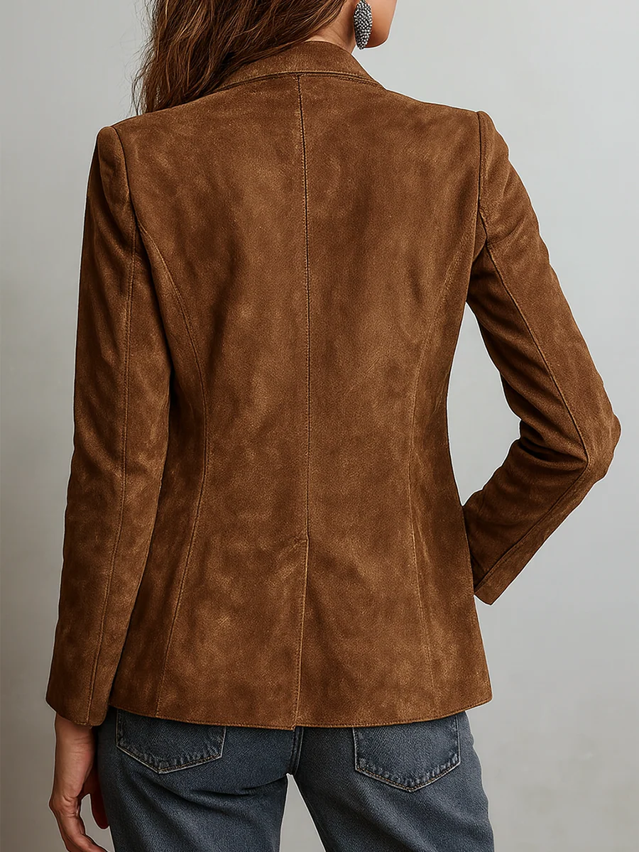 Odile | Button-Down Suede Blazer