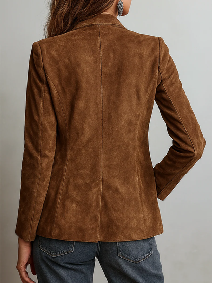 Odile | Button-Down Suede Blazer