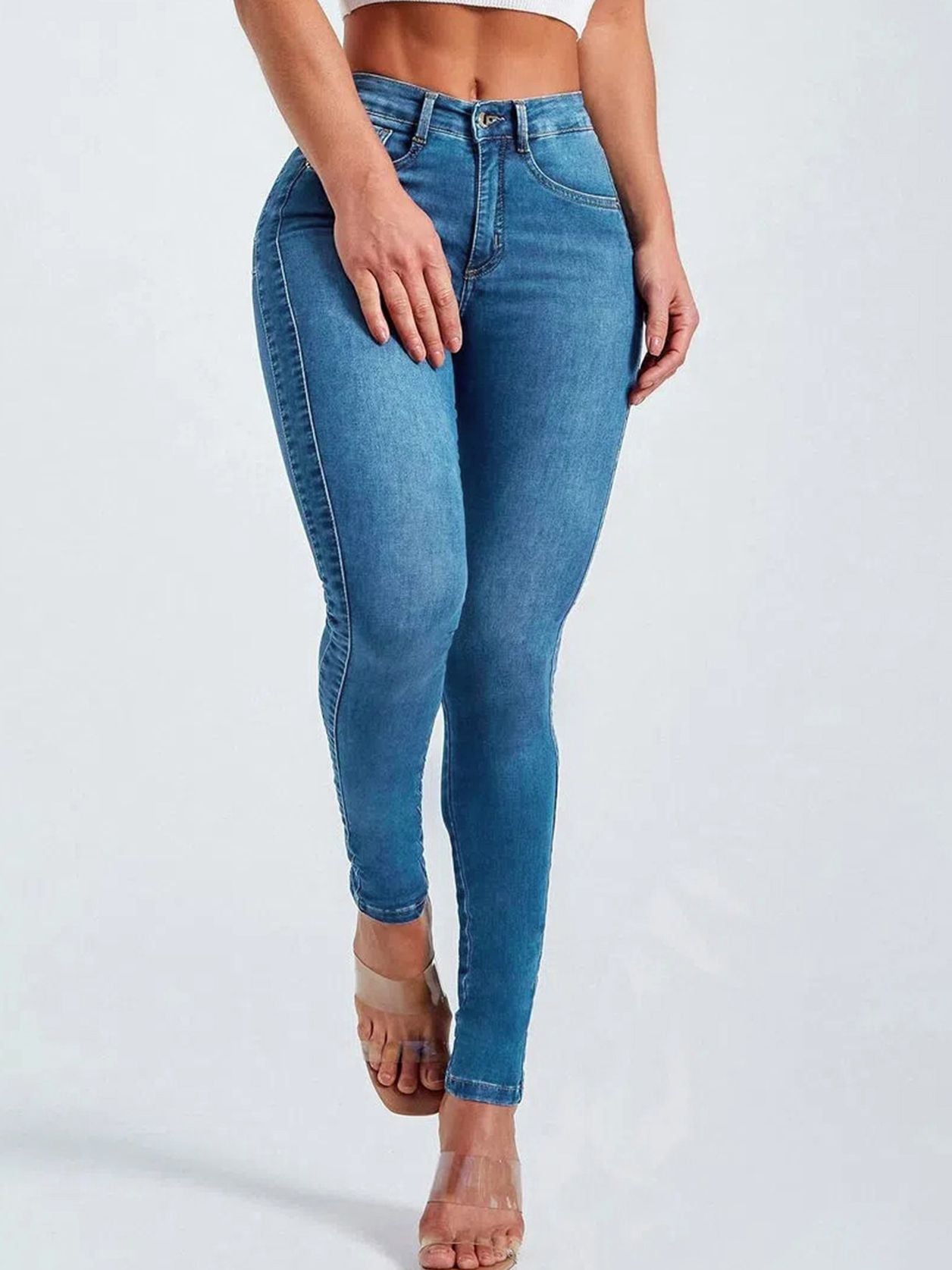Zelviana | Denim Cargo Leggings