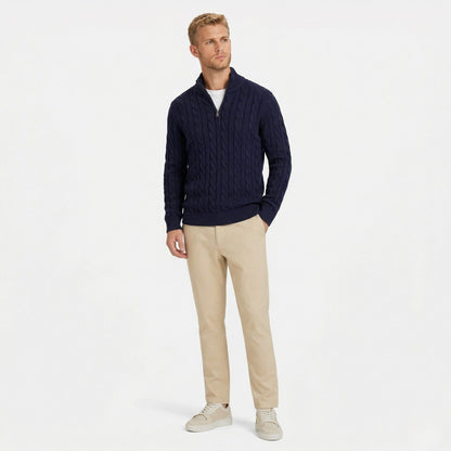 Orvani | Soft Knit Half Zip Sweater Smart Casual
