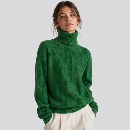 Sylvette | Oversized Merino Wool Turtleneck Sweater