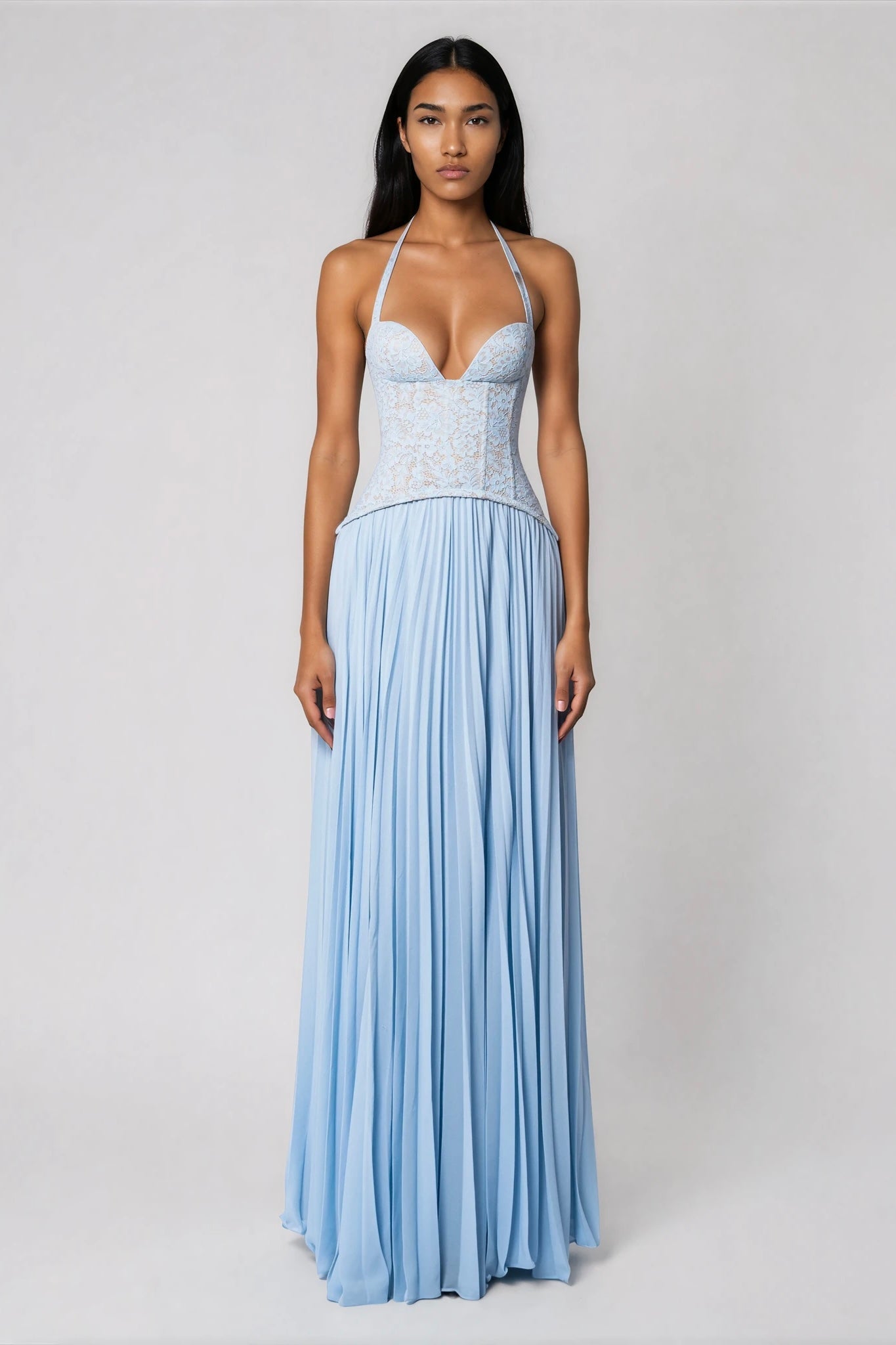 Aurore | Corset Bodice Lace-Up Maxi Gown