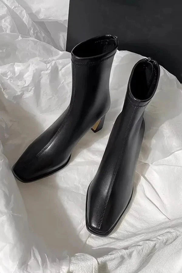 Virella | Elegant Ankle Boots Block Heel
