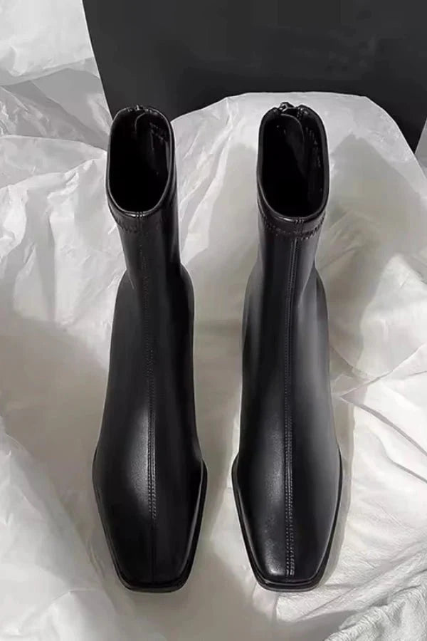 Virella | Elegant Ankle Boots Block Heel