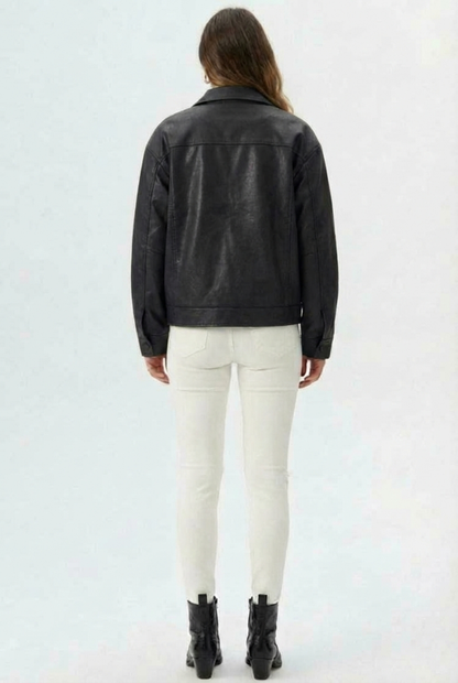 Leonie | Relaxed Fit Faux Leather Jacket
